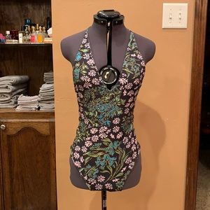 Novella Royale Halter Bodysuit- Floral Extra Small